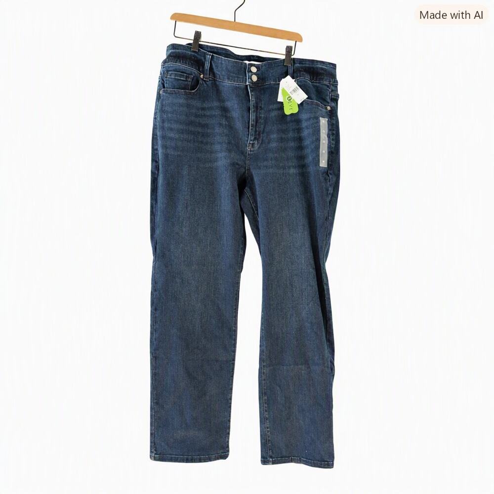 Lane Bryant Tighter Tummy Fit Straight High Rise Jeans Size 22 NWT